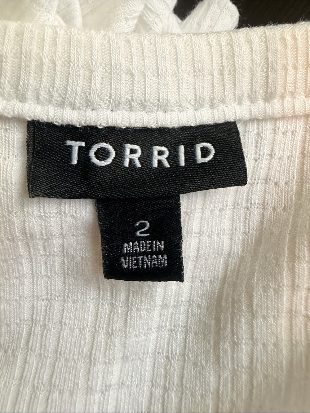 torrid White Ribbed Tank Top - Picture 12 of 14
